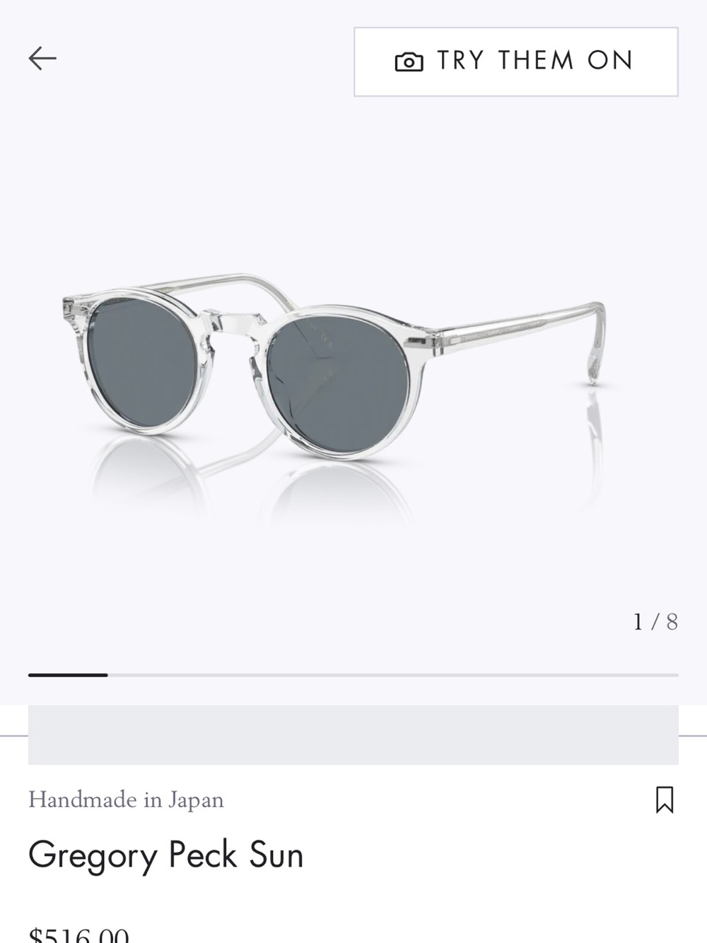 Oliver Peoples Gregory Peck Sun